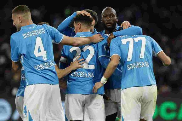 Lukaku e compagni dopo il gol